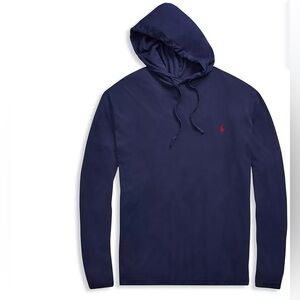 Ralph Lauren Men's Deep Blue Long Sleeve Pullover Hoodie Size Medium